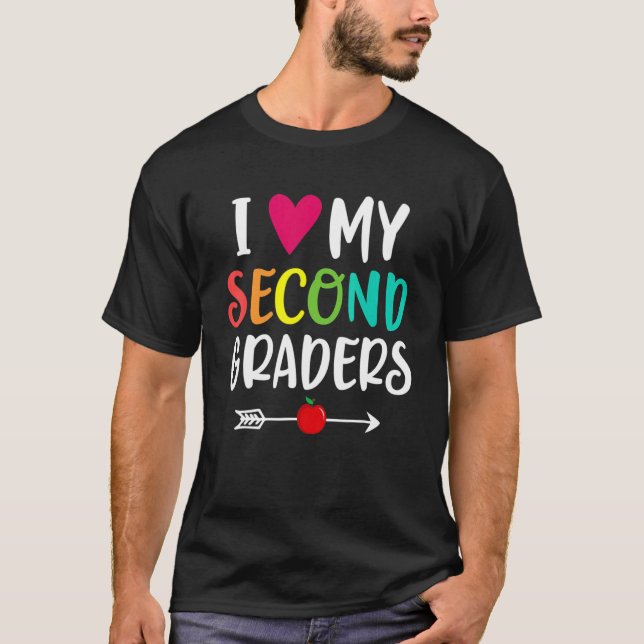 T-shirt J'Aime Mon Coeur De Deuxième Année Premier Jour De (Devant)