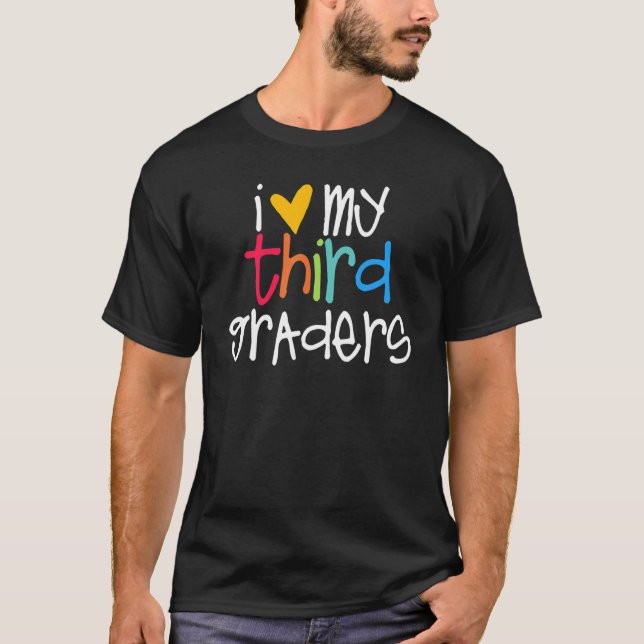 T-shirt J'Aime Mon Coeur De Troisième Année Premier Jour D (Devant)