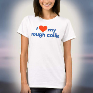 T-shirt J'Aime Mon Collie Brut. Amoureux des chiens