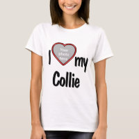 J'Aime Mon Collie Joli Cadre Photo Coeur Rouge