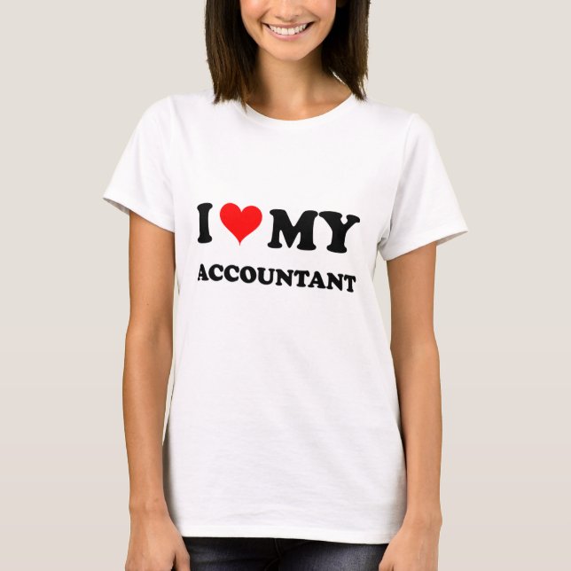 T-shirt J'aime mon comptable (Devant)