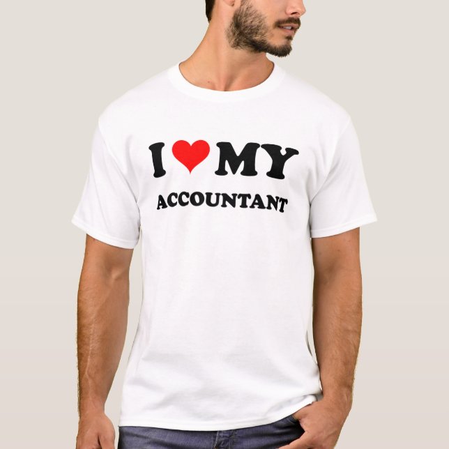 T-shirt J'aime mon comptable (Devant)