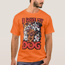 J'aime mon concept de chien conception graphique