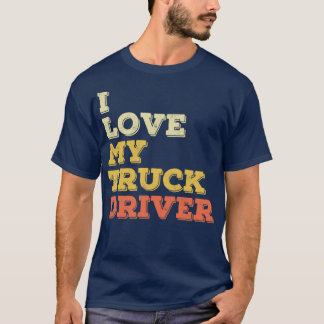 T-shirt J'Aime Mon Conducteur De Camion
