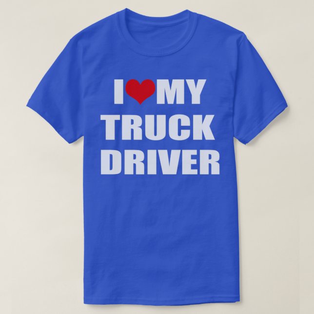 T-shirt J'Aime Mon Conducteur De Camion 1 (Design devant)