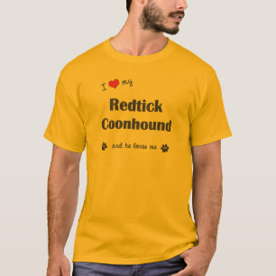 T-shirt J'aime mon Coonhound de Redtick (le chien
