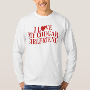 T-shirt J'Aime Mon Cougar Girlfriend Funny Boyfriend
