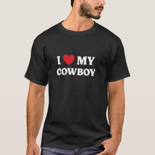 T-shirt J'aime mon cow-boy drôle de cœur d'appréciation