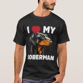 T-shirt J'Aime Mon Doberman