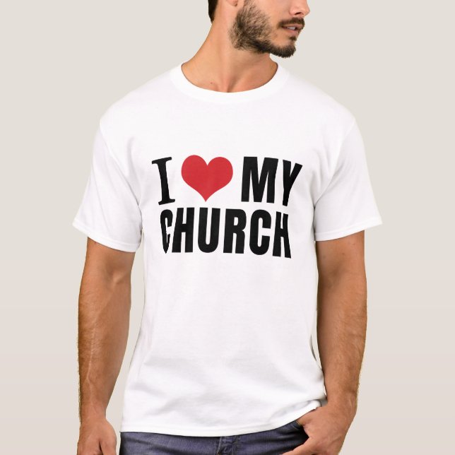T-SHIRT J'AIME MON ÉGLISE (Devant)