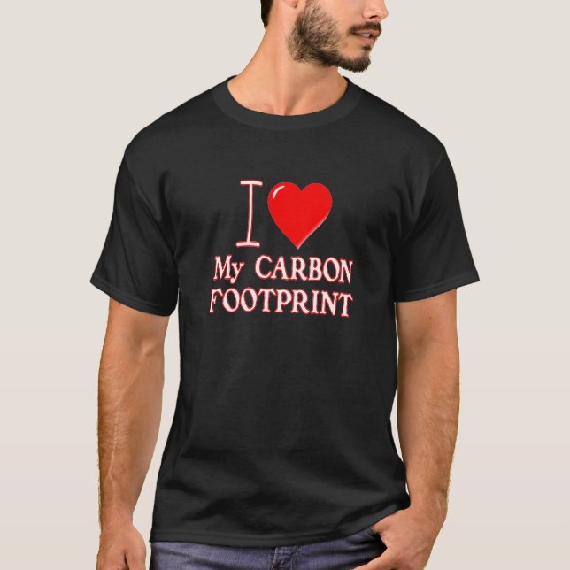 T-shirt J'aime mon empreinte de pas de carbone ! (Devant)