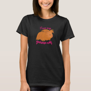 T-shirt J'Aime Mon Épervier De Guinée Long Haired Cochon D