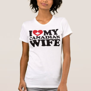 T-shirt J'aime mon épouse canadienne