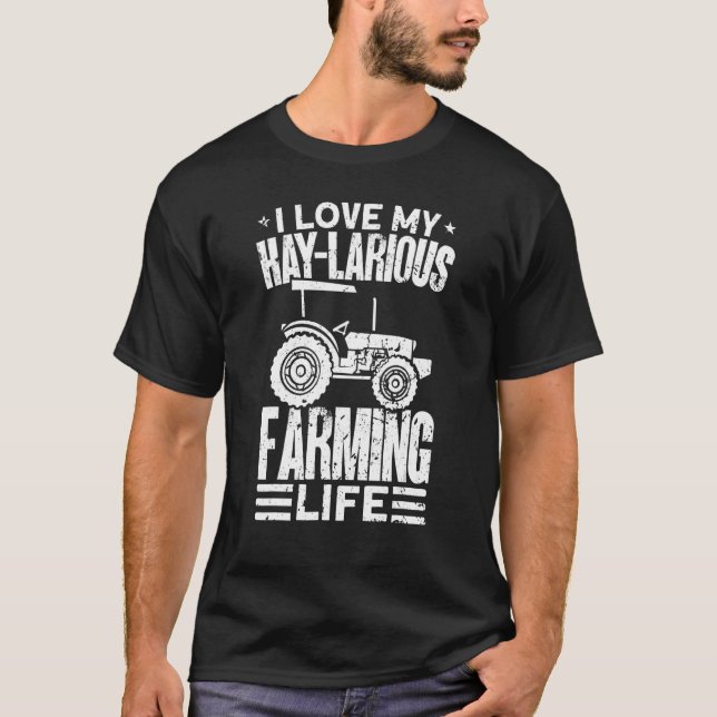 T-shirt J'Aime Mon foin Larious Agriculteur (Devant)