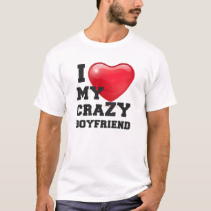 T-shirt J'Aime Mon Fou Petit Ami Petite Amie Couple