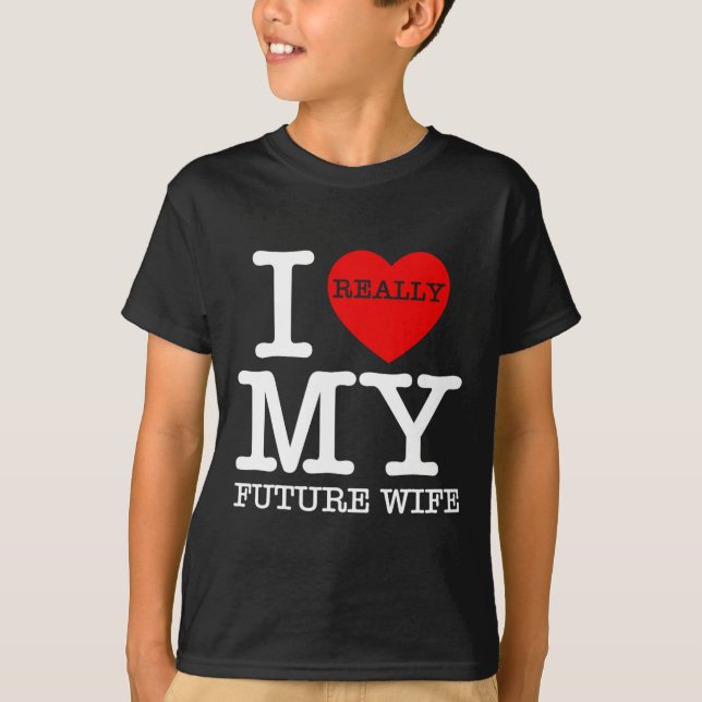 T-shirt J'Aime Mon Futur Femme Mariage Fiance Salle (Devant)