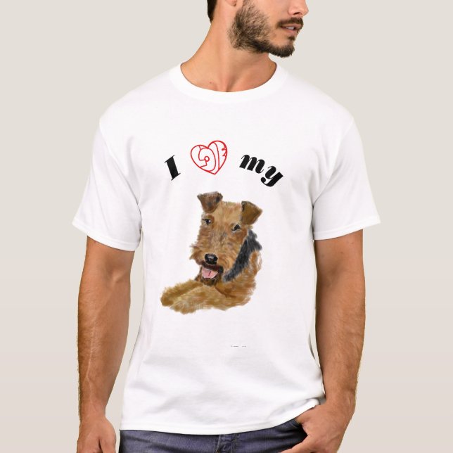 T-shirt J'aime mon gallois Terrier (Devant)