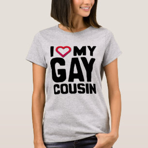 T-SHIRT J'AIME MON GAY COUSIN -