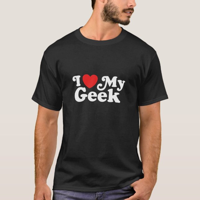 T-shirt J'aime mon Geek (Devant)