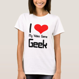 T-shirt J'aime mon geek de jeu vidéo