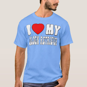 T-shirt J'aime mon Golden Retriever Log Dog Owner cadeau p