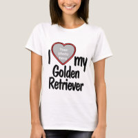 J'Aime Mon Golden Retriever mignon Cadre photo Coe