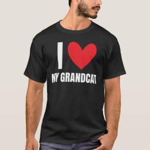 T-shirt J'aime mon grand chat drôle animal grand-mère gran
