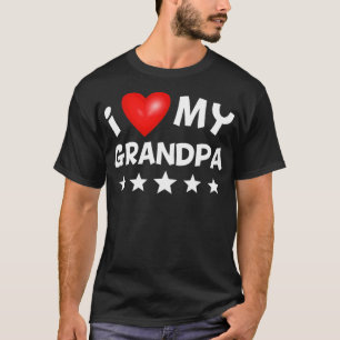T-shirt J'aime mon grand-père geek animal de ferme