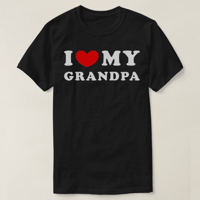 T-shirt J'Aime Mon Grand-Père, J'Aime Mon Grand-Père (Design devant)