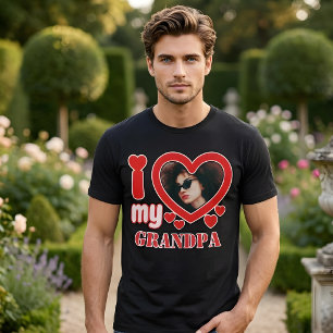 T-shirt J'Aime Mon Grand-Père Personnalisé