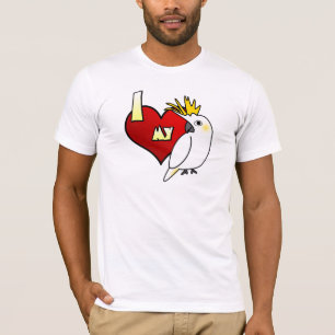 T-shirt J'aime mon habillement de cacatoès de Citron