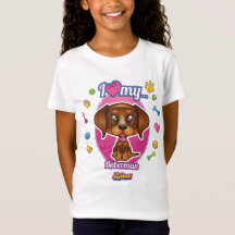 J'aime mon habillement de dobermann (le dobermann