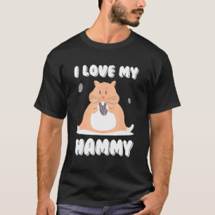 T-shirt J'Aime Mon Hammy Hamsters Propriétaires d'animaux 