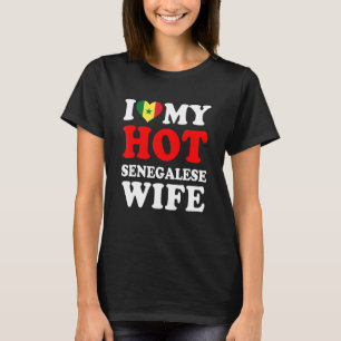 T-shirt J'aime mon hot sénégalais femme drôle mari cadeau