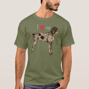 T-shirt J'aime mon indicateur à poils durs allemand