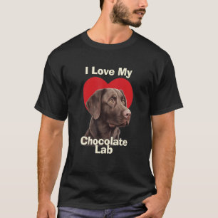 T-shirt J'Aime Mon Laboratoire Chocolat Chocolat Labrador