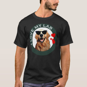 T-shirt J'aime mon Labrador Retriever Green Active