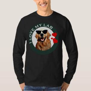T-shirt J'aime mon Labrador Retriever Green Active