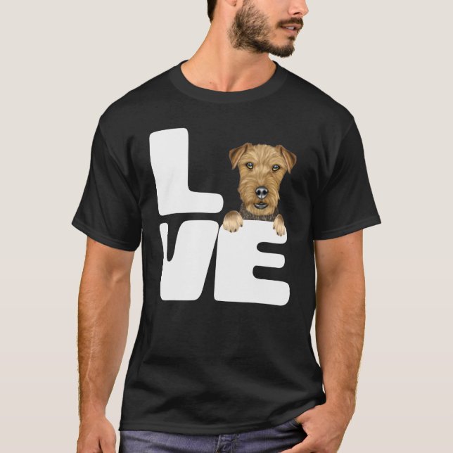 T-shirt J'Aime Mon Lakeland Terrier Chien (Devant)