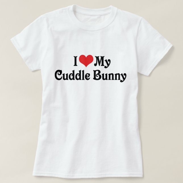 T-shirt J'Aime Mon Lapin De Cuddle (Design devant)