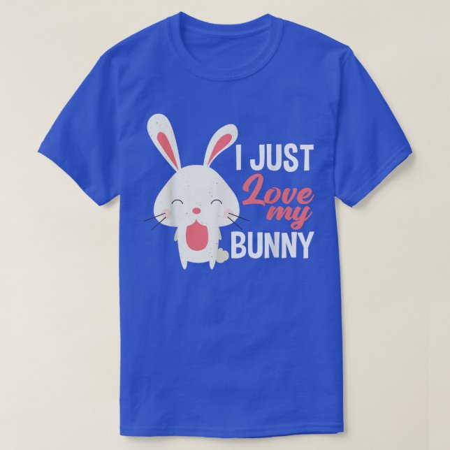 T-shirt J'Aime Mon Lapin Drôle Lapin Drôle  (Design devant)