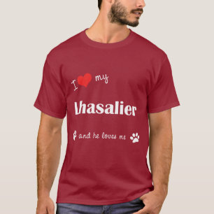 T-shirt J'aime mon Lhasalier (le chien masculin)