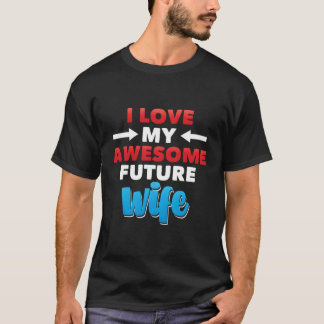 T-shirt J'Aime Mon Magnifique Mariage Fiance Groom
