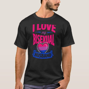 T-shirt J'Aime Mon Mari Bisexuel Cute Bi Pride Anniversa
