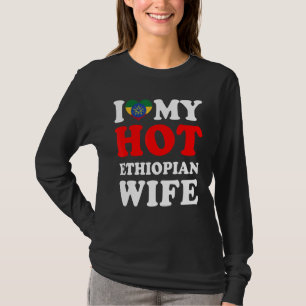 T-shirt J'aime mon mari chaud éthiopien