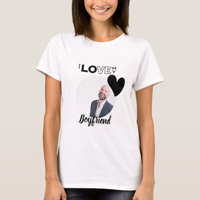 T-shirt J'aime mon mari garçon ami papa grand-père frère (Devant)