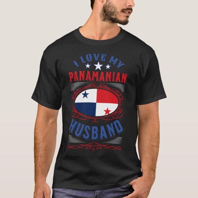 T-shirt J'aime mon mari panaméen (Devant)