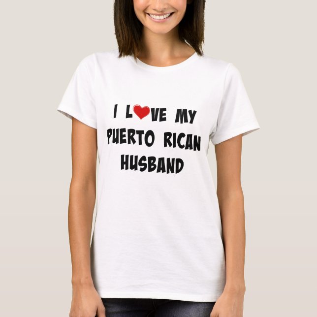 T-shirt J'Aime Mon Mari Portoricain (Devant)