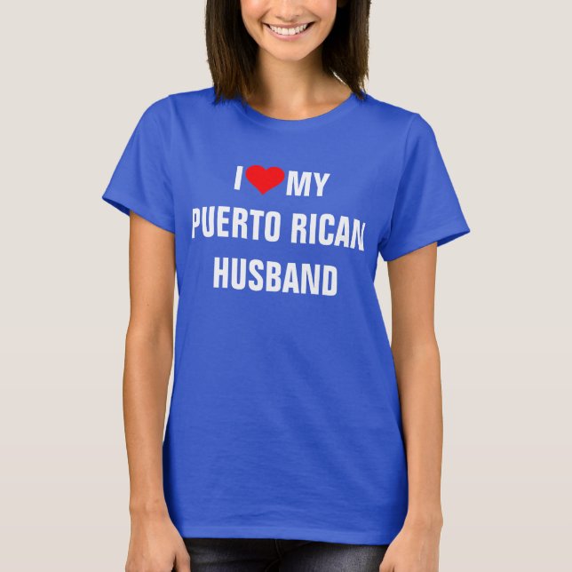 T-shirt J'Aime Mon Mari Portoricain (Devant)