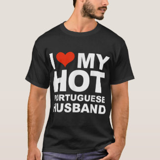 T-shirt J'aime mon mari portugais chaud épouse Portu